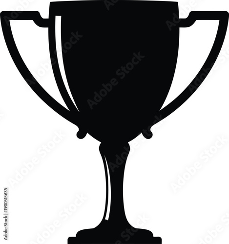 Black trophy with two handles silhouette prize