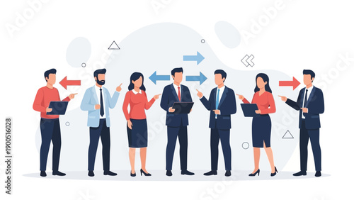 Business Team Collaboration and Communication Concept