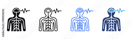 Nerve icon sheet multiple style collection