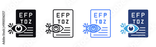 Eye Examination icon sheet multiple style collection