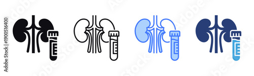 Blood Urea Nitrogen icon sheet multiple style collection