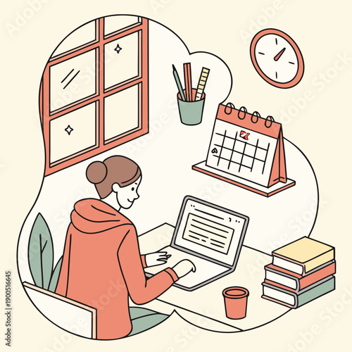       Freelancing  Online Income   Creator Life  4 (3) SVG Vector Illustration