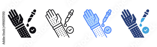 Allergy Test icon sheet multiple style collection