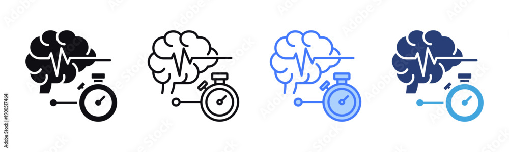 Fototapeta premium Stress Test icon sheet multiple style collection