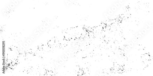 Abstract Black Ink Splatters and Scratch Marks on White Background.