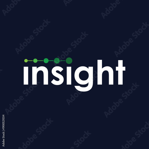 Insight logo design, diagram analysis symbol icon, technology graphic vector template