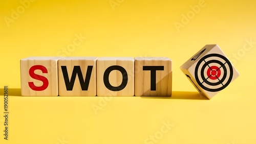 Swot analysis concept with target
