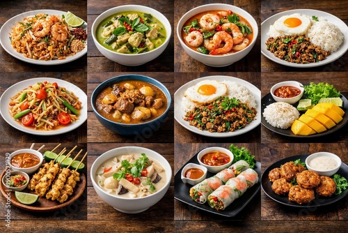 Assorted Thai Food Dishes – Traditional Thailand Cuisine

Tags (45):