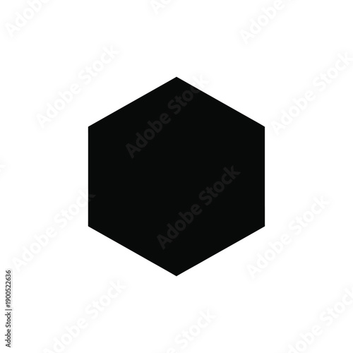 Hexagon geometric shape vector graphic icon simple design element for apiary and honey production illustration isolated on white background