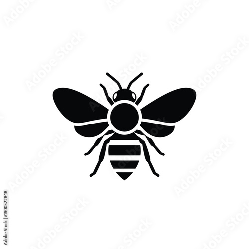 Minimalist honey bee silhouette design an elegant and simple illustration perfect for various branding and decorative purposes for natural products