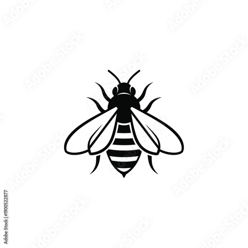 Artistic honey bee outline illustration combining elegance and precision ideal for various design projects and eco-friendly brand identities