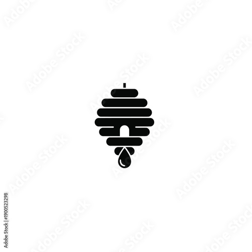 Honey dripping beehive icon in simple style. beehive isolated on white background. vector stock illustration. vector isolated on white. flat style, design