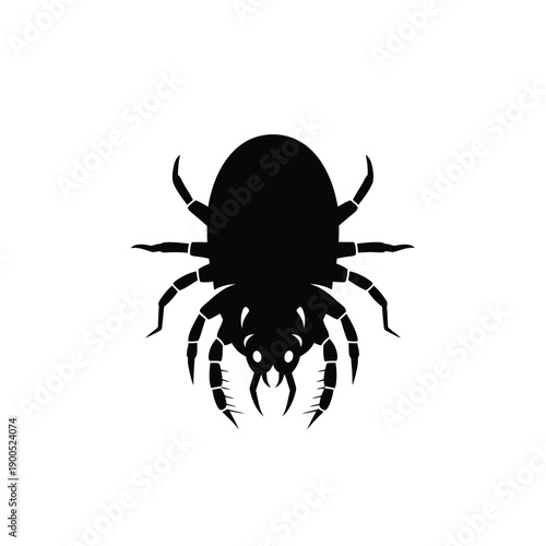 Mite icon symbolizing pest control and extermination of harmful insects representing parasites and microscopic creatures as dangerous vermin
