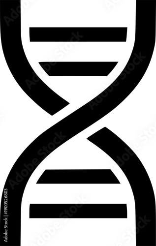 Simple helix icon representing dna genetic code science biology research health molecular structure helix symbol vector
