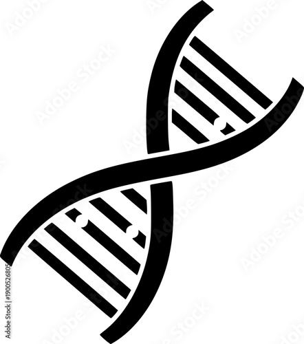 Simple helix icon representing dna genetic code science biology research health molecular structure helix symbol vector
