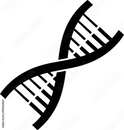 Simple helix icon representing dna genetic code science biology research health molecular structure helix symbol vector
