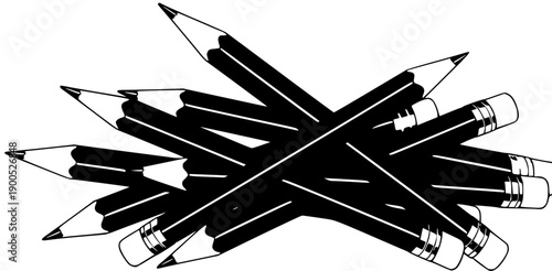 Graphite pencils graphic illustration artistic creative drawing sketching tool concept creative arts education supplies creative vector
