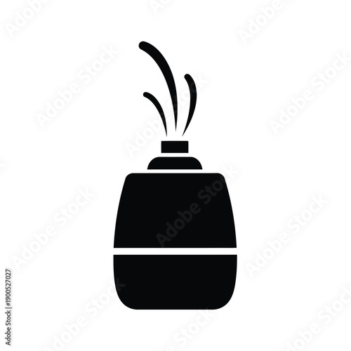 Fragrance diffuser scent dispersion air freshener aromatic liquid container essential oil bottle aroma therapy device solid black icon