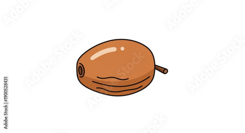 Brown chestnut with stem on white background isolated nut natural food