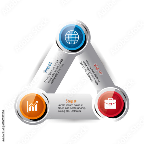 Triangle Cycle Business Process Infographic.ai