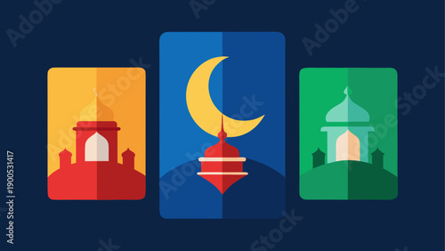 Diverse religious architecture icons set