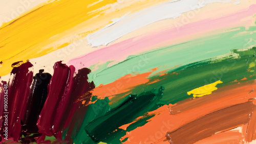 Abstract colorful painting background with bold textured brush strokes and vibrant expressive artistic movement