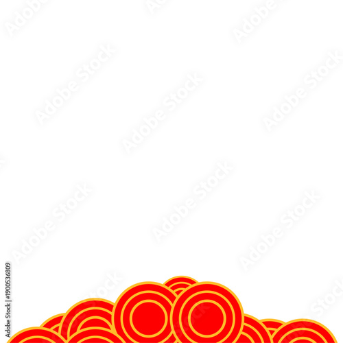 Abstract Red and Gold Circular Pattern