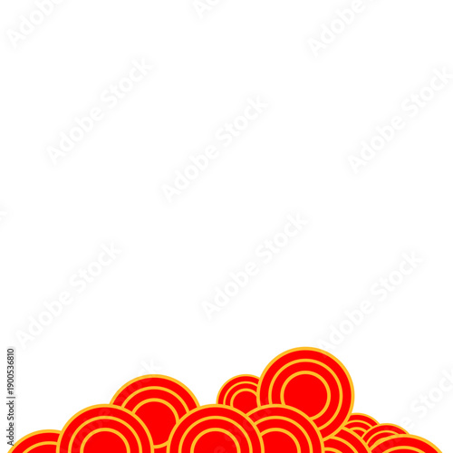 Abstract Red and Gold Circular Pattern