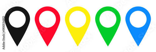 vector red maps pin clipart isolated on transparent background. 