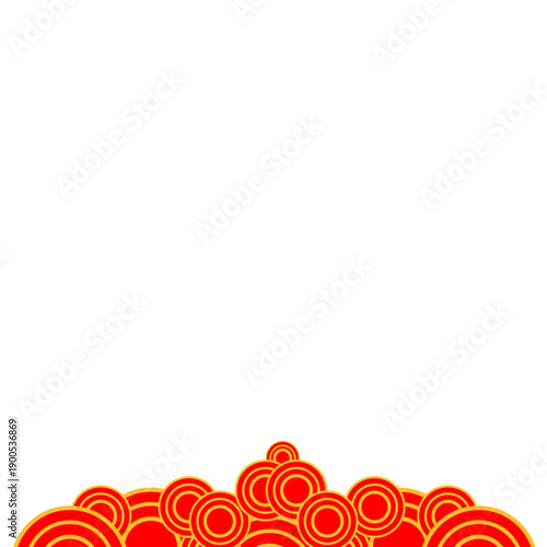 Abstract Red and Gold Circular Pattern