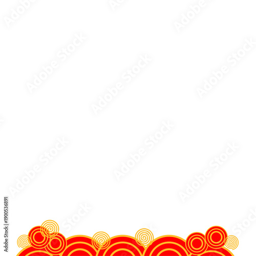 Abstract Red and Gold Circular Pattern