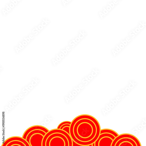 Abstract Red and Gold Circular Pattern