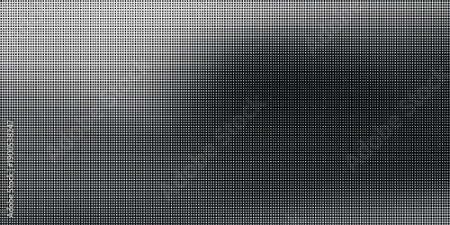 Black halftone pattern background. Grunge halftone grit background. Monochrome gradient dotted texture, Abstract pop art mesh symbol. Vector illustration.