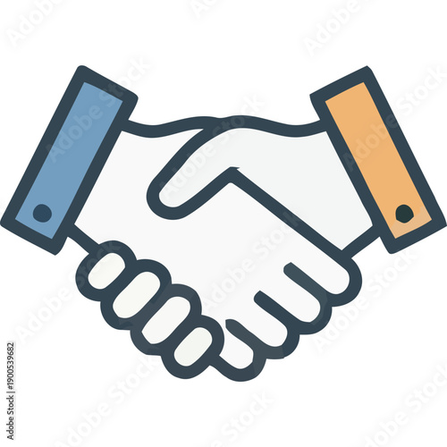 Handshake between two individuals symbolizing partnership and agreement in a professional setting