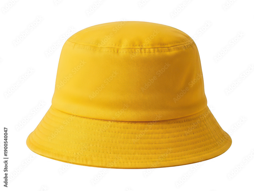 Fototapeta premium Bright yellow bucket hat png