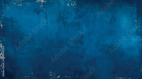 Blue Grunge Texture Background with Dark Distressed Surface