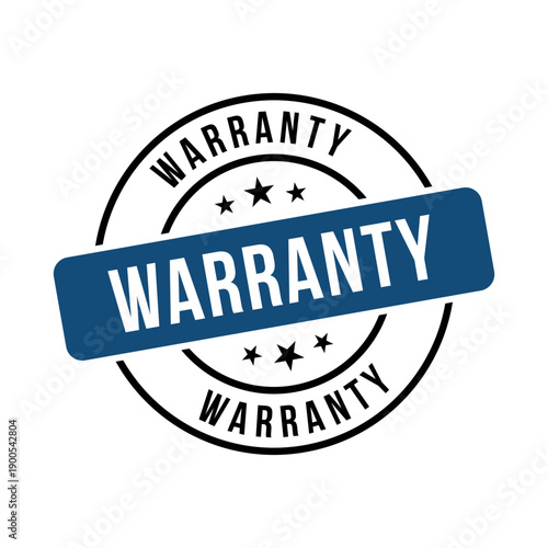 Warranty Stamp, Warranty Grunge Round Sign