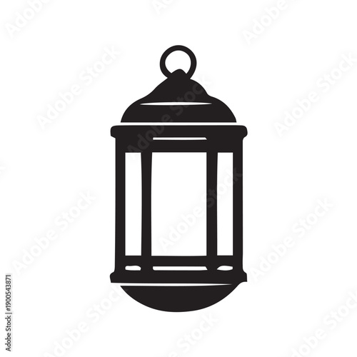 vintage lantern on white background