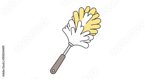 Colorful cartoon duster illustration on a white background