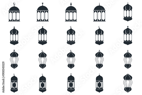 Eid adha and fitr arabic logo, collection set package design eid al fit, eid mubarak