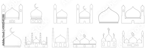 Eid adha and fitr arabic logo, collection set package design eid al fit, eid mubarak