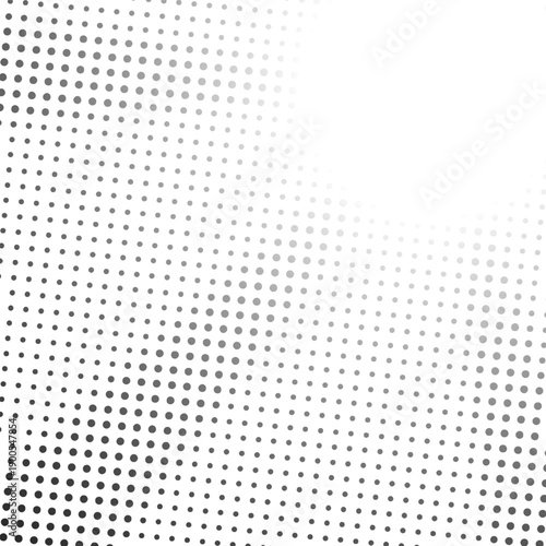 Halftone gradient sunbeam pattern. Abstract halftone color dot background. Red pop art, comic-style small dots. Halftone starlight poster.