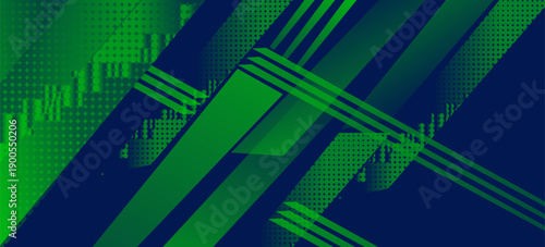 Abstract blue banner design vector, dynamic sporty horizontal background template for media promotion or web banner arts