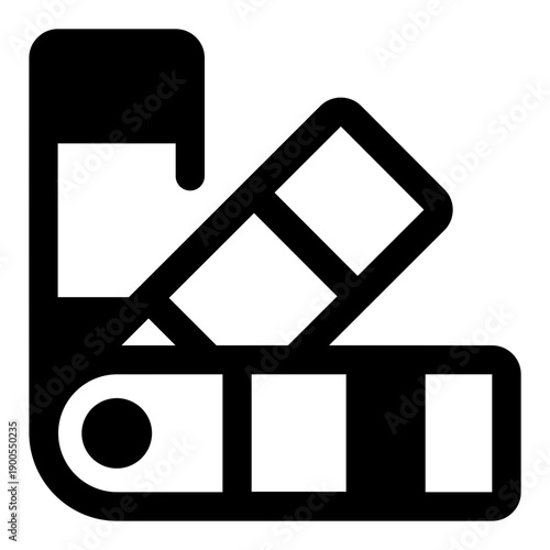 A filled style icon depicting swatches