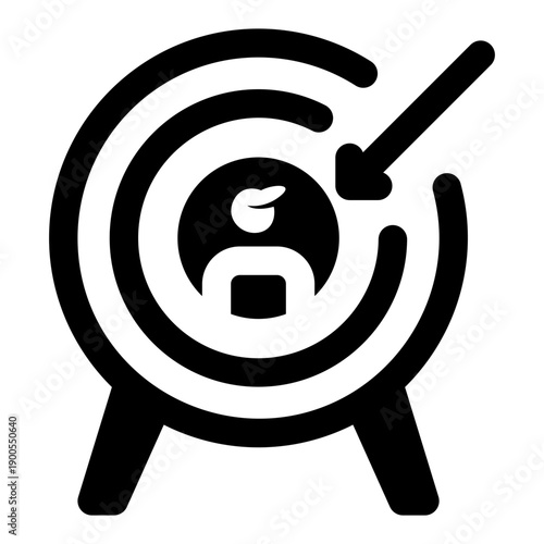 A glyph style icon representing target audience