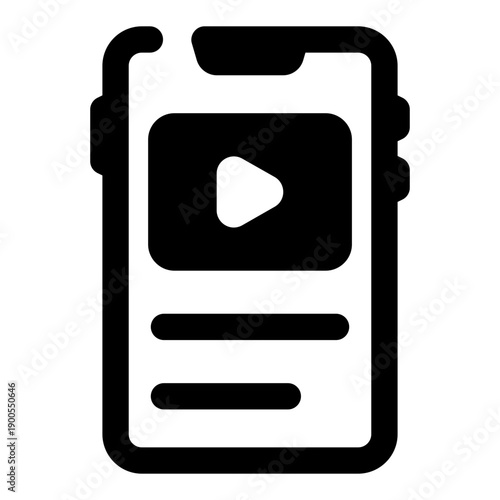 A filled style icon depicting social ads