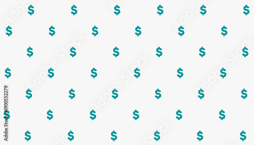 american money dollar pattern on white banner design