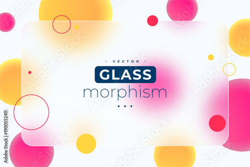 glass morphism wallpaper with reflection effect on acrylic glass