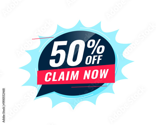 50 percent off claim now for amazing deal