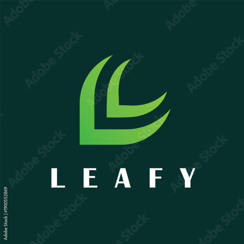 L letter leaf for branding identity   icon vector element
